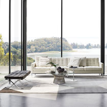 Contemporary sofa / brown / beige / green