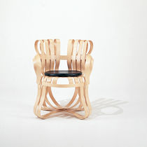 Original design chair / leather / wood veneer...