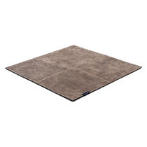Contemporary rug / plain / leather / rectangular