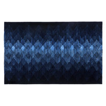 Contemporary rug / geometric / wool / viscose