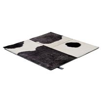 Contemporary rug / plain / leather / rectangular
