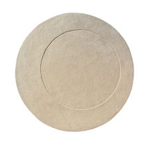 Contemporary rug / plain / wool / round