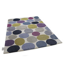 Contemporary rug / patterned / wool / silk
