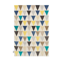 Contemporary rug / patterned / wool / silk