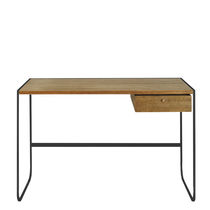 Contemporary desk / oak / metal / with storage...