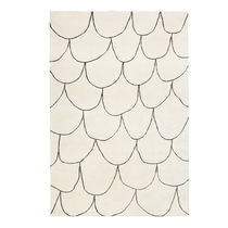 Contemporary rug / patterned / wool / silk