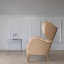 Scandinavian design armchair / leather /...