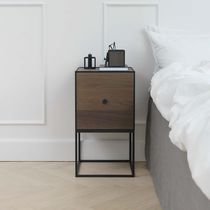 Contemporary bedside table / wood veneer...