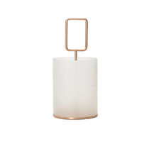 Metal candle holder / glass