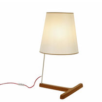 Table lamp / contemporary / fabric / wooden