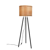 Floor-standing lamp / metal / wooden / contemporary