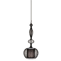 Pendant lamp / contemporary / metal / fabric
