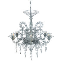 Contemporary chandelier / metal / compact...