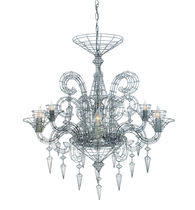 Classic chandelier / metal / compact fluorescent