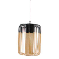 Pendant lamp / fabric / bamboo / contemporary