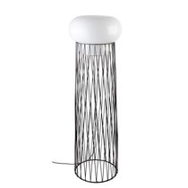 Floor-standing lamp / glass / metal / contemporary