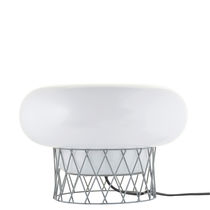 Table lamp / metal / glass / contemporary