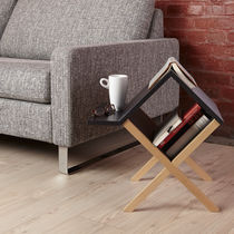 Contemporary side table / beech / lacquered...