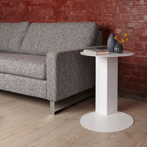 Contemporary side table / metal / metal...