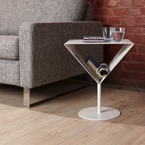 Contemporary side table / metal / metal...