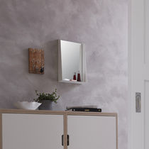 Wall-mounted mirror / with shelf / contemporary...