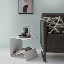 Contemporary side table / aluminum / aluminum...