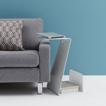 Contemporary side table / aluminum / aluminum...