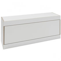 Contemporary bench / plywood / birch / storage