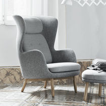 Contemporary armchair / fabric / aluminium...
