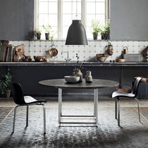 Contemporary table / brushed stainless steel...