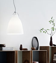 Pendant lamp / metal / contemporary / white