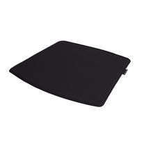 Chair cushion / plain / fabric / black