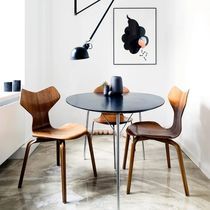 Contemporary chair / fabric / leather /...