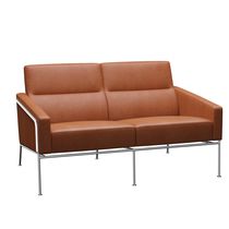 Contemporary sofa / brown / blue / violet