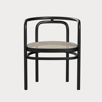 Contemporary chair / leather / rattan /...