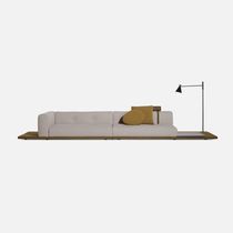 Modular sofa / contemporary / brown / beige
