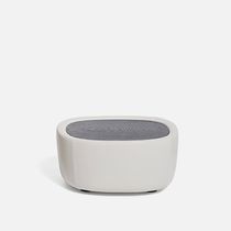 Contemporary pouf / fabric / oak / marble