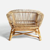 Vintage armchair / rattan / rattan / red