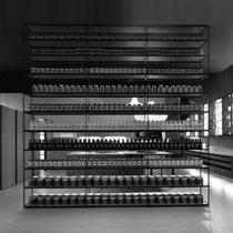 Contemporary shelf / ash / lacquered metal