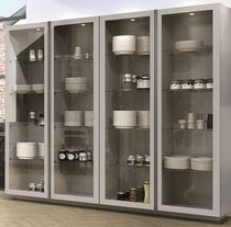 Contemporary china cabinet / aluminium /...