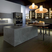 Contemporary kitchen / walnut / natural...