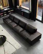 Modular sofa / contemporary / fabric / leather