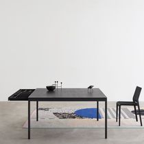 Contemporary table / ceramic / steel base...