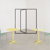 Contemporary table / laminate / steel base...