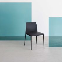 Contemporary chair / fabric / leather /...