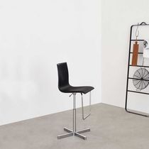 Contemporary bar chair / leather / acrylic...