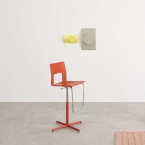 Contemporary bar chair / leather / polyurethane...