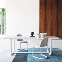 Contemporary table / MDF / steel base /...