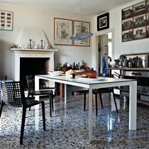 Contemporary table / aluminum / aluminum...