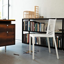 Contemporary garden chair / stackable /...